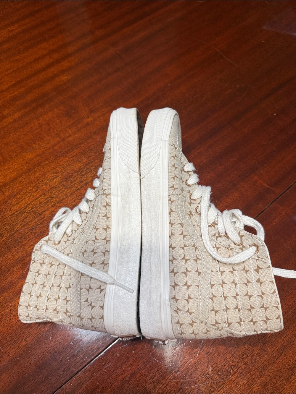 VANS Sk8-Hi Tapered Shoes High Top Beige Canvas - Picture 5 of 9
